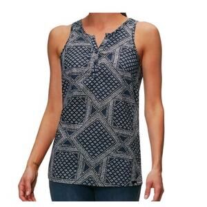 The North Face Barilles Bandana Print Tank Navy Blue/White Top lightweight XL
